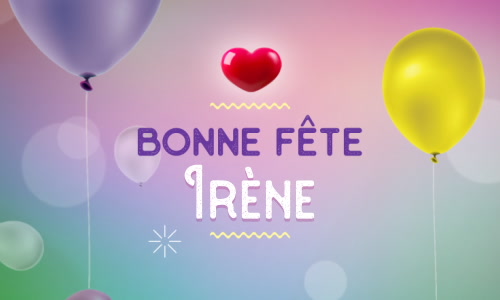 Aperçu de la carte : Joyeuse fête Irène, le 5 avril !