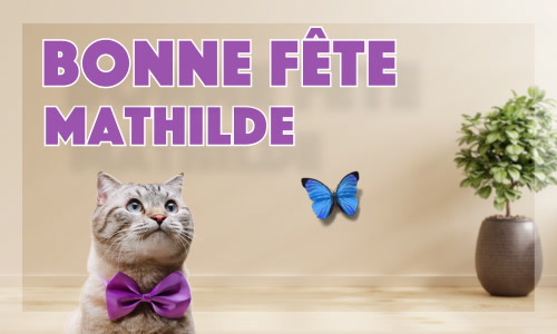 Aperçu de la carte : Joyeuse fête Mathilde, le 14 mars !