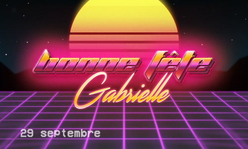 Aperçu de la carte : Bonne fête Gabrielle !