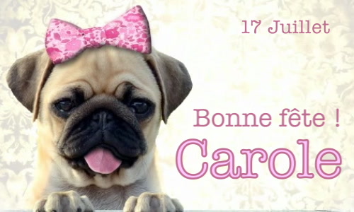 Aperçu de la carte : Surprise pour Carole, 17 Juillet !