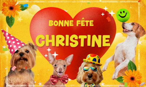Aperçu de la carte : C'est la Journée de Christine !