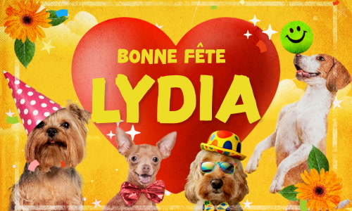 Aperçu de la carte : Joyeuse fête Lydia, le 3 Août !