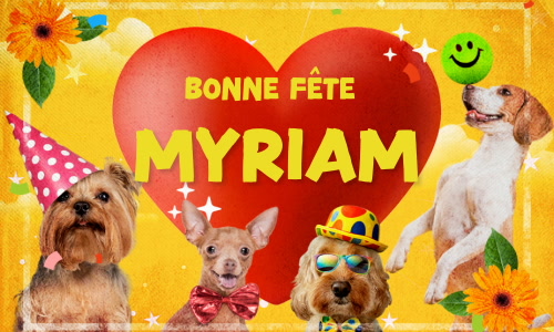 Aperçu de la carte : Célébration spéciale pour Myriam !