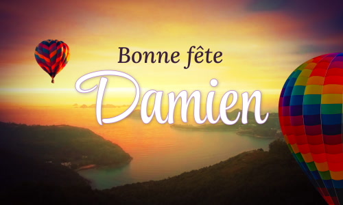 Première carte bonne fête Damien - 26 septembre