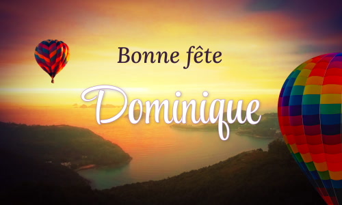 Première carte bonne fête Dominique - 8 août