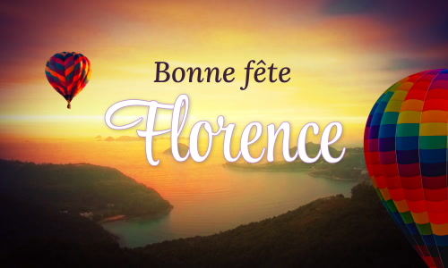 Première carte bonne fête Florence - 1 décembre