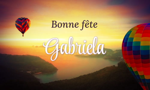 Première carte bonne fête Gabriela - 29 septembre
