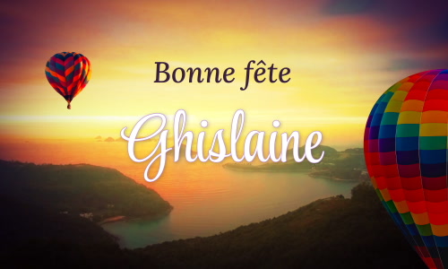 Première carte bonne fête Ghislaine - 10 octobre