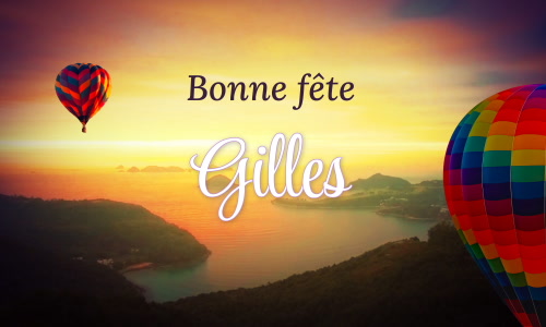 Première carte bonne fête Gilles - 1 septembre