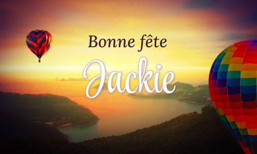 Première carte bonne fête Jackie - 8 février