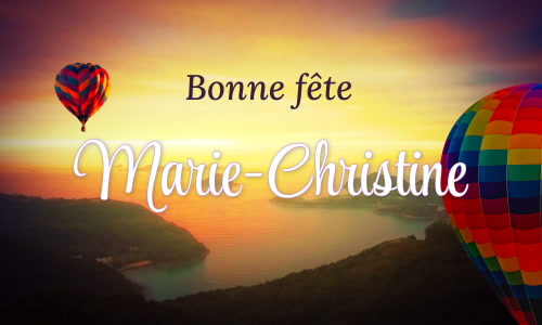 Première carte bonne fête Marie-Christine - 15 août
