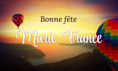 Première carte bonne fête Marie-France - 9 mars