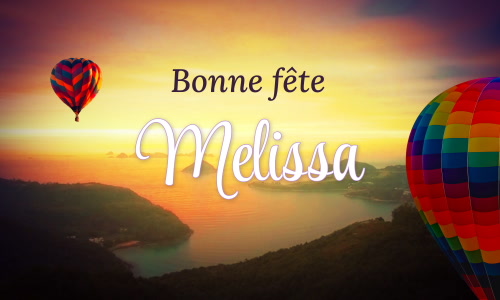 Première carte bonne fête Melissa - 12 février
