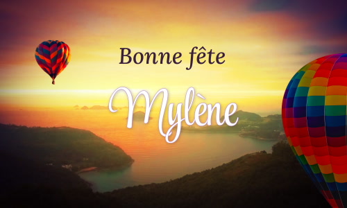 Première carte bonne fête Mylène - 18 août