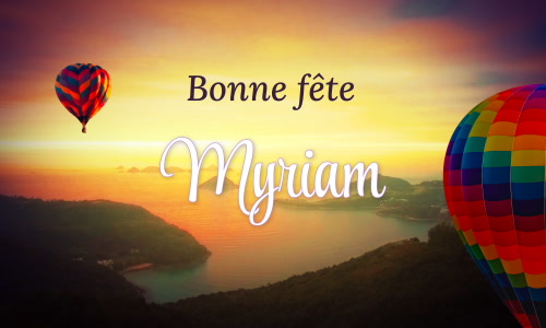 Première carte bonne fête Myriam - 15 août