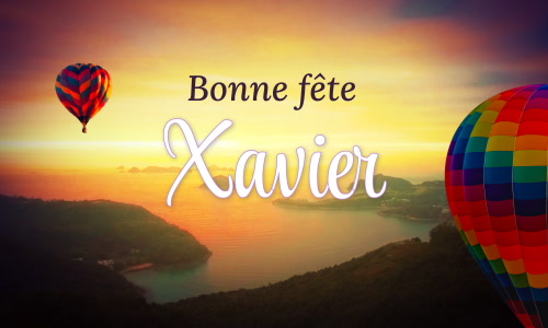 Première carte bonne fête Xavier - 3 décembre