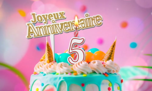 Aperçu de la carte : Joyeux anniversaire,  5 ans !