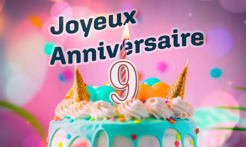 Aperçu de la carte : Merveilleux anniversaire pour tes 9 ans