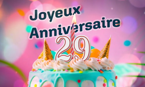 Aperçu de la carte : Joyeux anniversaire,  29 ans !