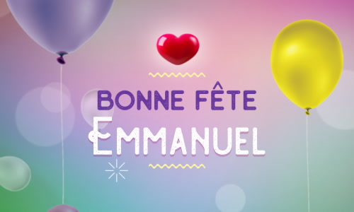 Aperçu de la carte : Joyeuse fête Emmanuel, le 25 décembre !