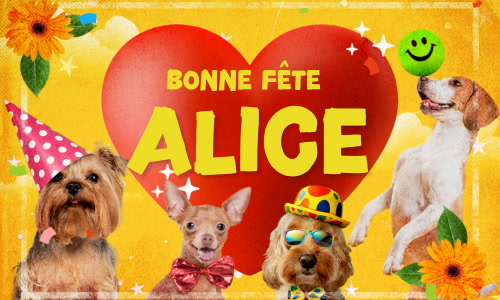 Aperçu de la carte : C'est la Journée de Alice !