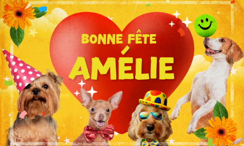 Aperçu de la carte : Joyeuse fête Amélie, le 19 septembre !