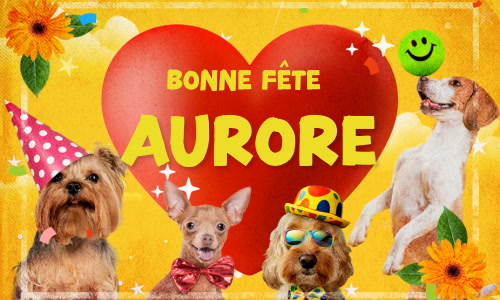 Aperçu de la carte : Joyeuse fête Aurore, le 4 octobre !