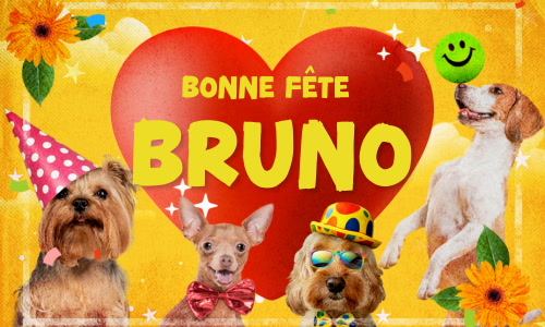 Aperçu de la carte : Joyeuse fête Bruno, le 6 octobre !