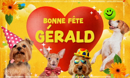 Aperçu de la carte : Gérald, bonne fête le 5 décembre !