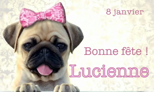 Aperçu de la carte : Fêtez Lucienne ce 8 janvier