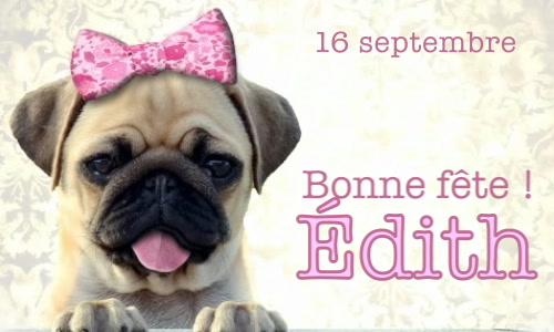 Aperçu de la carte : Fêtez Édith ce 16 septembre