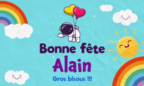 Aperçu de la carte : Joyeuse fête Alain, le 9 septembre !