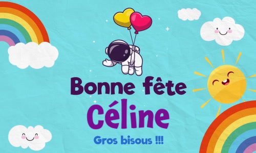 Aperçu de la carte : Joyeuse fête Céline, le 21 octobre !