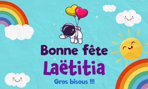 Aperçu de la carte : C'est la Journée de Laëtitia !