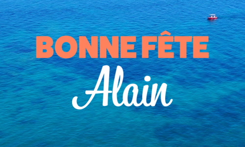 Aperçu de la carte : Joyeuse fête Alain, le 9 septembre !