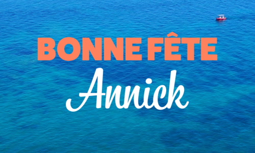 Aperçu de la carte : Bonne fête Annick !