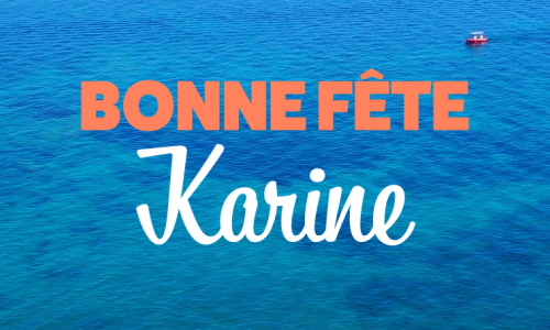 Aperçu de la carte : Joyeuse fête Karine, le 7 novembre !