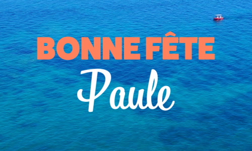 Aperçu de la carte : Joyeuse fête Paule, le 26 janvier !