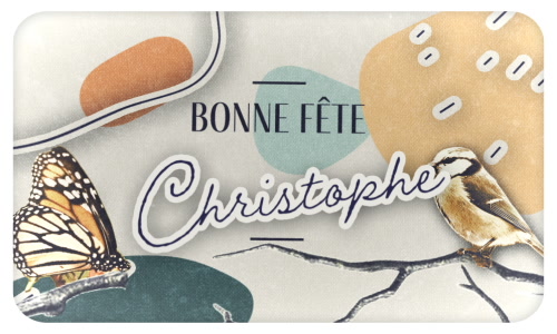 Première carte bonne fête Christophe - 21 août