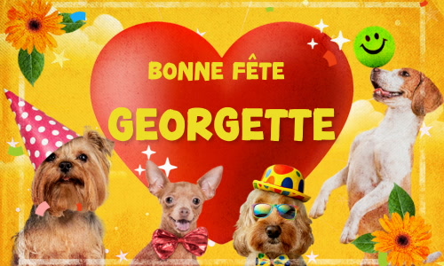 Première carte bonne fête Georgette - 15 février