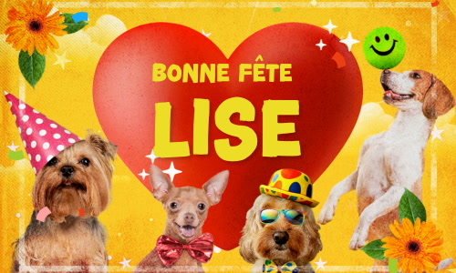 Première carte bonne fête Lise - 17 novembre