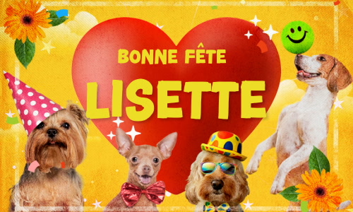 Première carte bonne fête Lisette - 17 novembre