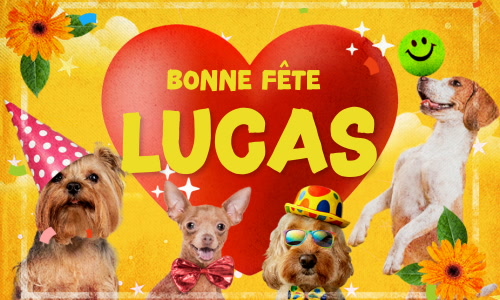 Première carte bonne fête Lucas - 18 octobre