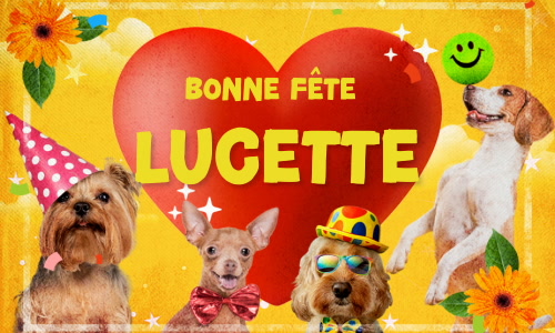 Première carte bonne fête Lucette - 13 décembre