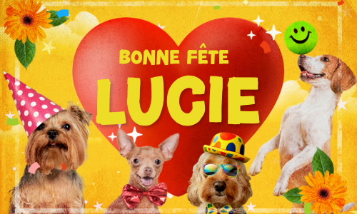 Première carte bonne fête Lucie - 13 décembre