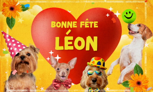 Première carte bonne fête Léon - 10 novembre