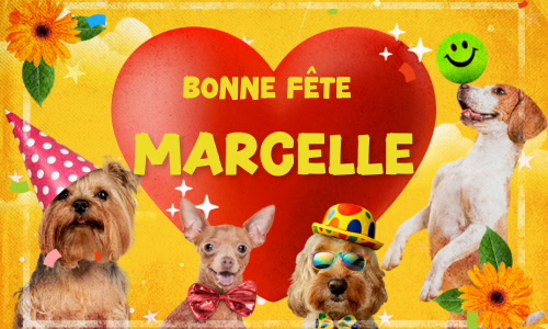 Première carte bonne fête Marcelle - 31 janvier