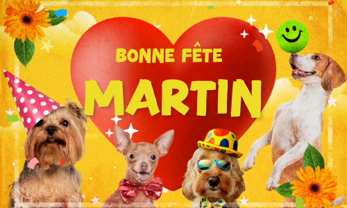 Première carte bonne fête Martin - 11 novembre