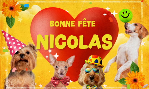 Première carte bonne fête Nicolas - 6 décembre