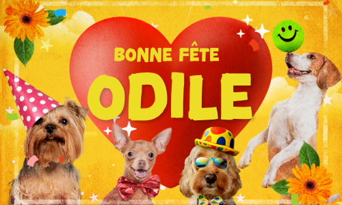 Première carte bonne fête Odile - 14 décembre